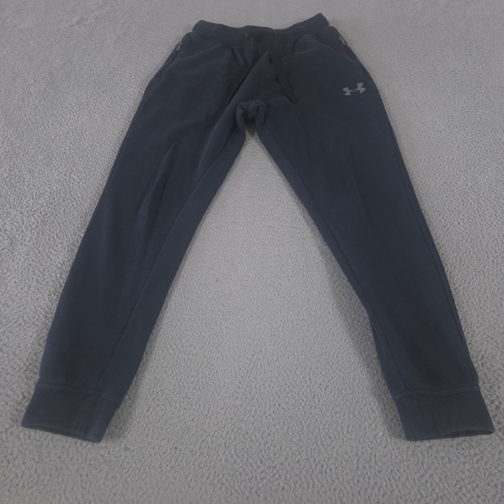 Under Armour Sweatpants Mens Medium Black Soho Fleece Cuff Tapered Leg‎ Joggers